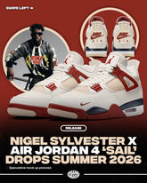 Nike Air Jordan Retro 4 NIGEL SYLVESTER SAIL CINNABAR