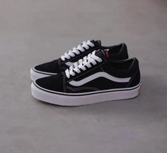 Vans Old Skool Black White for Girls 7A Premium Sneakers(D-1173)