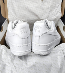Nik_e Air Force 1 Low Triple White Premium Leather Full Accessories D-1830