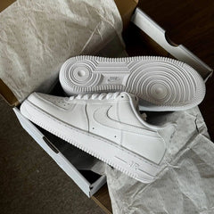 Nik_e Air Force 1 Low Triple White Premium Leather Full Accessories D-1830