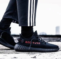 Adida_s Yeezy 350 V2 Core Black Red Semi UA 7A Quality Full Accessories (D-1801)