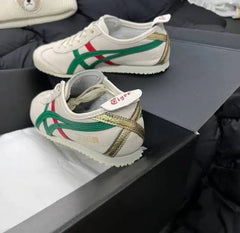 Onitsuka Tiger Mexico 66 Cream Green Orange Girls 7A Premium First Copy D-1839