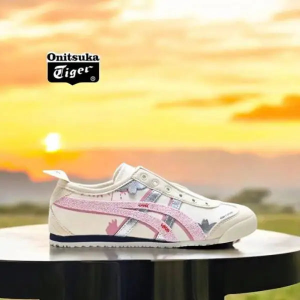 Onitsuk_a Tiger x Panda Prank Pink Slip-On 7A Premium Full Accessories (D-1790)