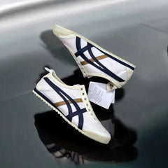 Onitsuk_a Tiger Mexico 66 Slip-On Beige Navy Blue Girls Premium First Copy D-1860