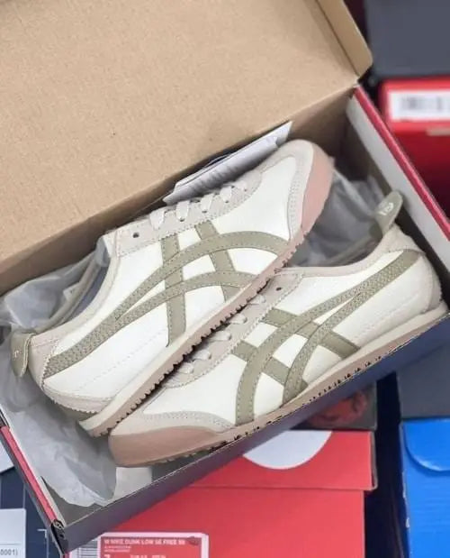 Onitsuk_a Tiger Mexico 66 White Beige Girls Premium First Copy D-1861
