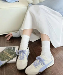 Pum_a Bella UT Canvas White Blue for Girls 7A Premium Quality D-1972