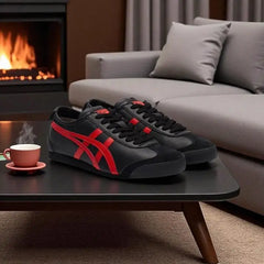 Onitsuk_a Tiger Mexico 66 Black Classic Red Mens First Copy Sneakers D-1946