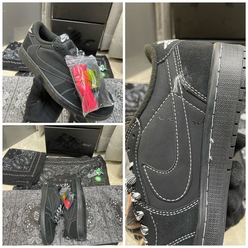Nike Air Jordan 1 Low X Travis Scott BLACK PHANTOM Heavy Quality