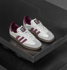 Adidas Samba OG Putty Grey Maroon Metallic Gold