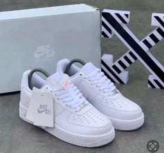Nikee Airforce 1 White Pure Leather