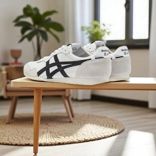 Onitsuka Tiger Serrano White Black Sneakers For Mens