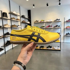 Onitsuka Tiger Tsunahiki Slip-On Sunflower Yellow Black  7A Premium D-2060