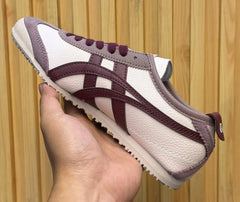 Onitsuka Tiger Mexico 66 Beige Burgundy  Mens 7A Premium Sneakers (D-2038)