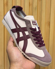Onitsuka Tiger Mexico 66 Beige Burgundy  Mens 7A Premium Sneakers (D-2038)