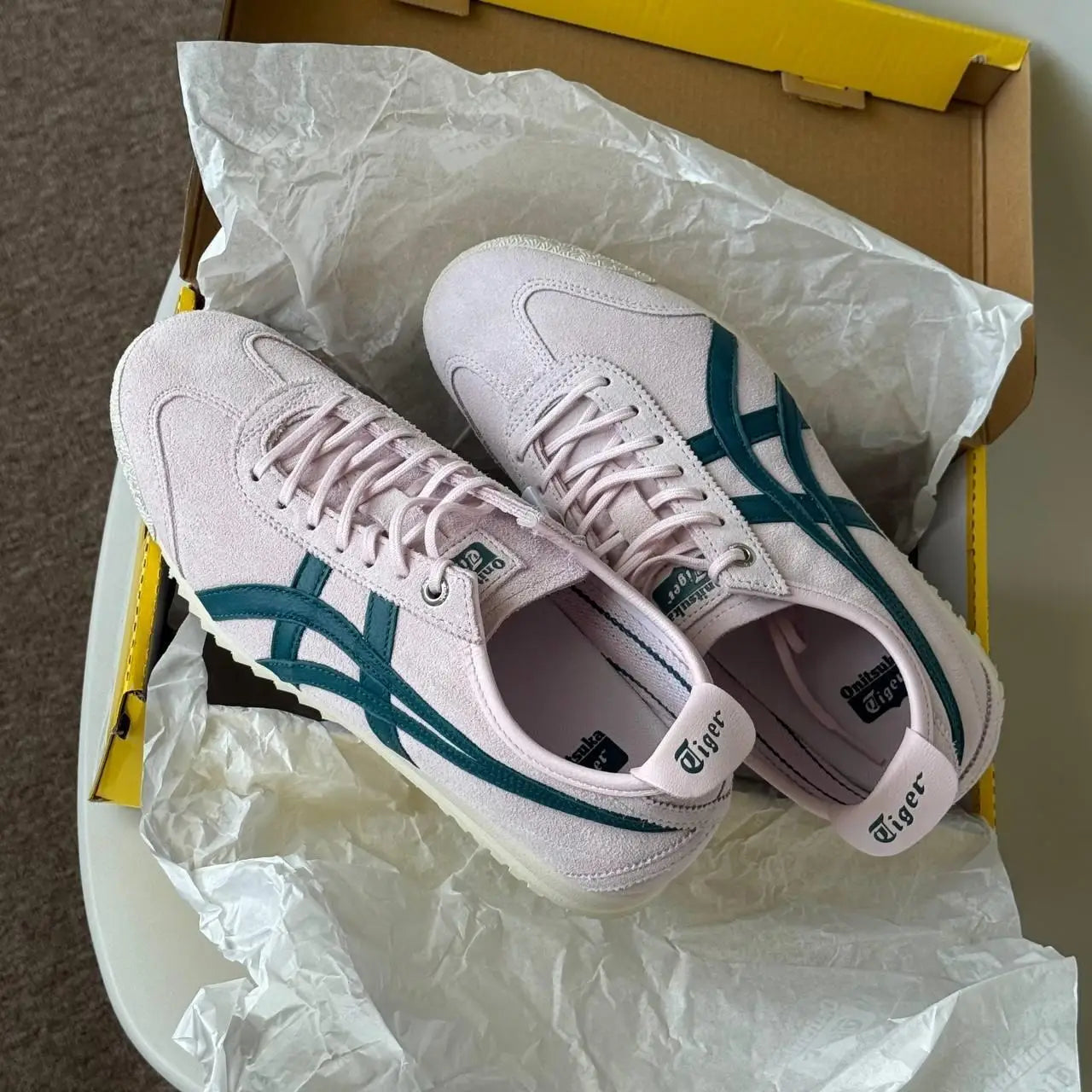 Onitsuka Tiger Mexico 66 SD Crystal Pink Spruce Green  7A Premium (D-2032)