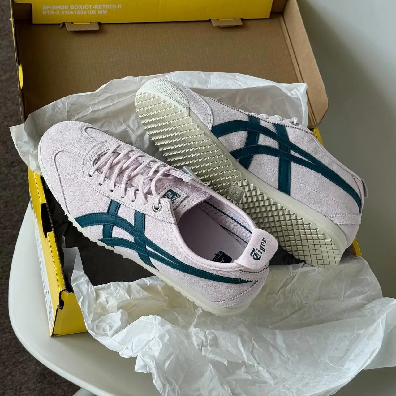 Onitsuka Tiger Mexico 66 SD Crystal Pink Spruce Green  7A Premium (D-2032)