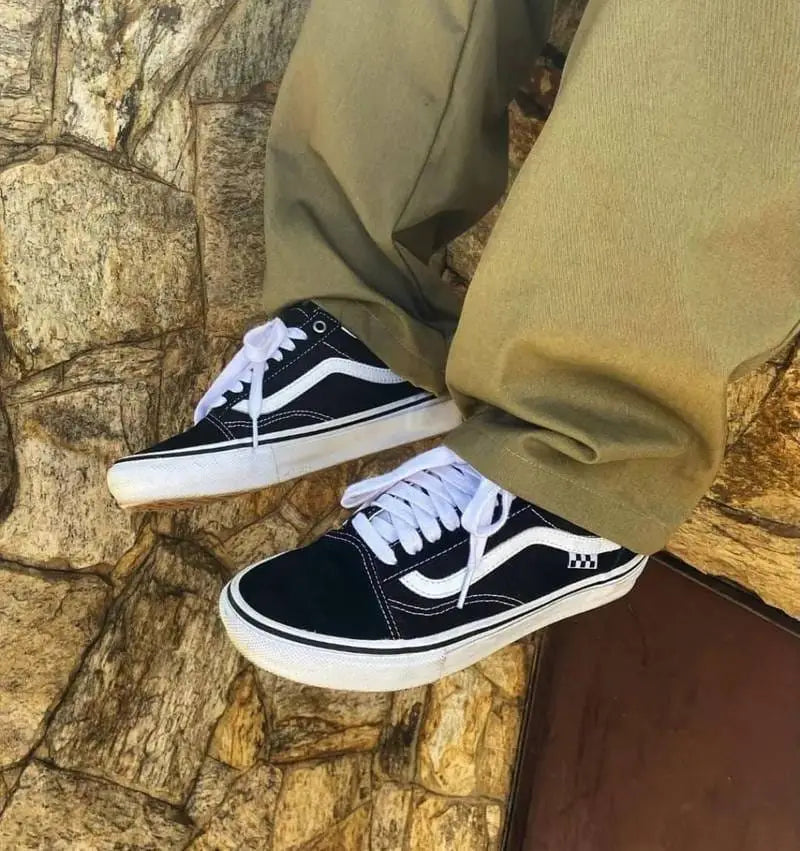 Vans Old Skool Black White for Girls  7A Premium Sneakers(D-1173)