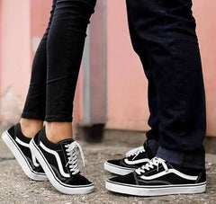 Vans Old Skool Black White for Girls  7A Premium Sneakers(D-1173)
