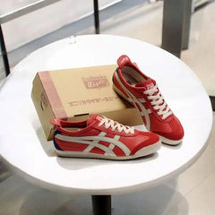 Onitsuk_a Tiger Mexico 66 Red Beige Blue  7A Premium First Copy  (D-1834)