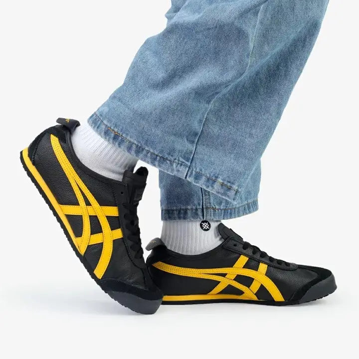 Onitsuk_a Tiger Mexico 66 Black Yellow Sneakers for Girls (D-2016)
