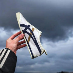 Onitsuk_a Tiger Mexico 66 Slip-On Beige Navy Blue  Girls Premium First Copy D-1860