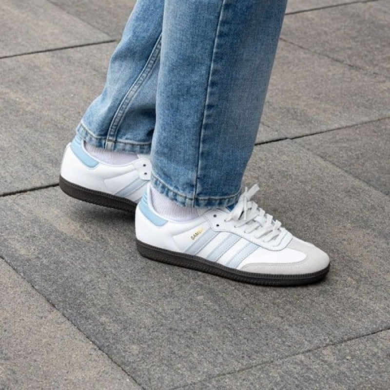 Adidass Samba Leather Sky Blue Wome