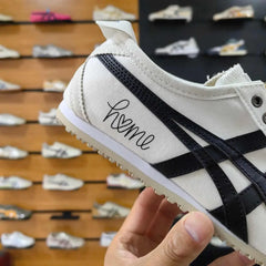 Onitsuk_a Tiger Mexico 66 Slip-On WhiteBlack Love Home  Mens First Copy D-1926
