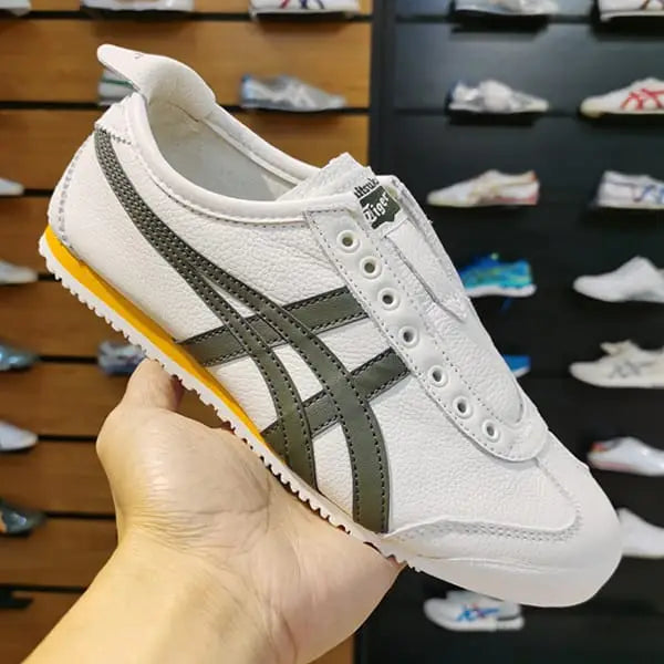 Onitsukaa Tigerr Mexico 66 Slip On Leather Cream Olive
