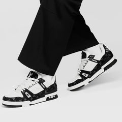 Louis Vuitton LV Trainer Monogram White Black Denim (140